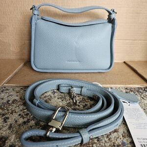 The Horse Mini Clementine Baby Blue Leather Crossbody Bag